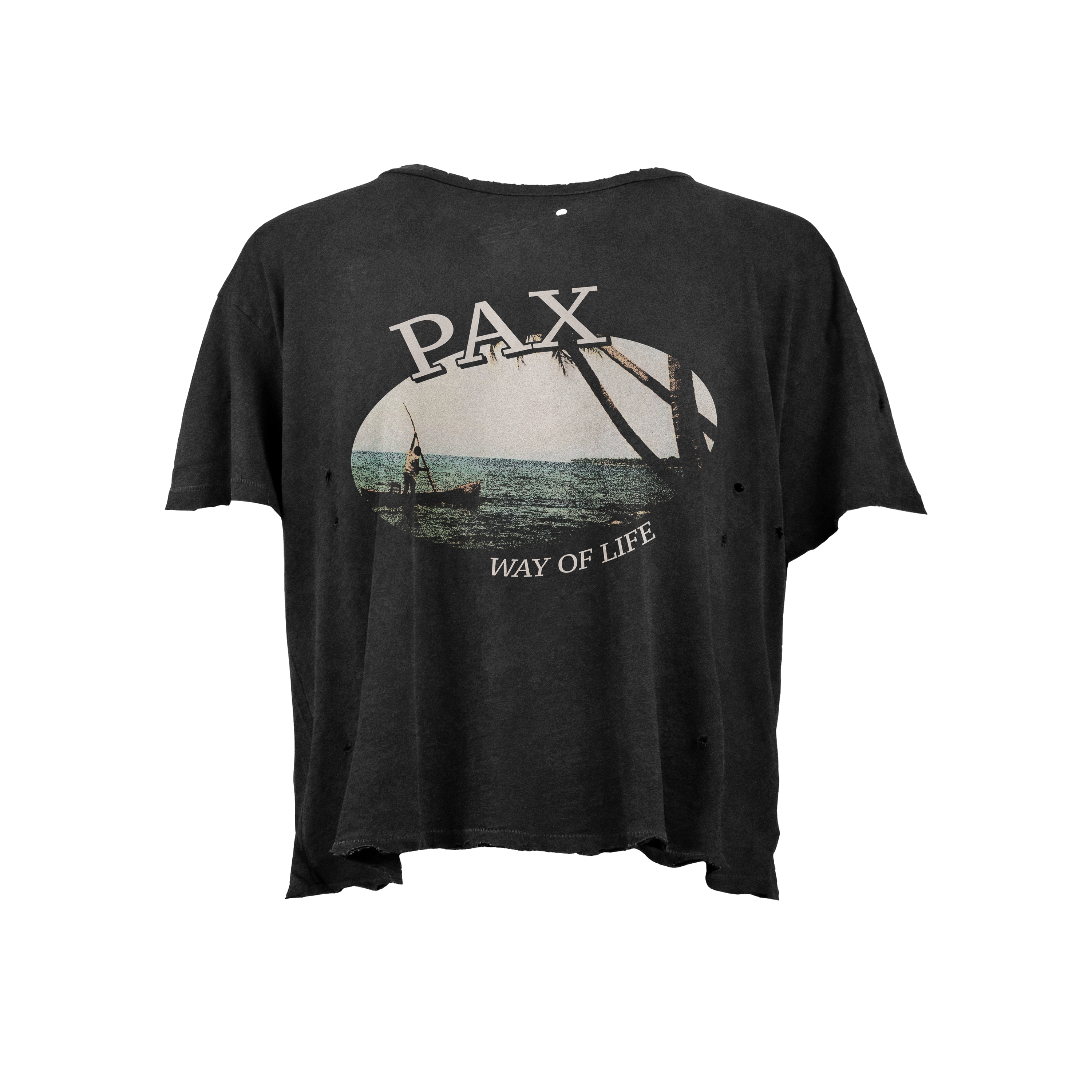 BLACK FADED"WAY OF LIFE" TEE