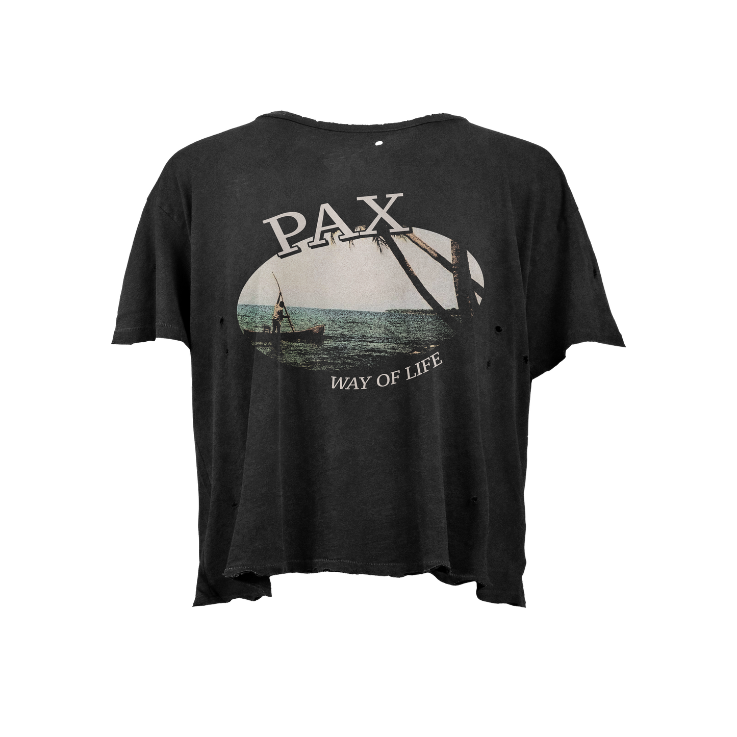 BLACK FADED"WAY OF LIFE" TEE